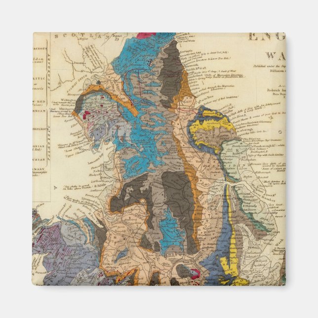 Geological map, England, Wales Magnet (Front)