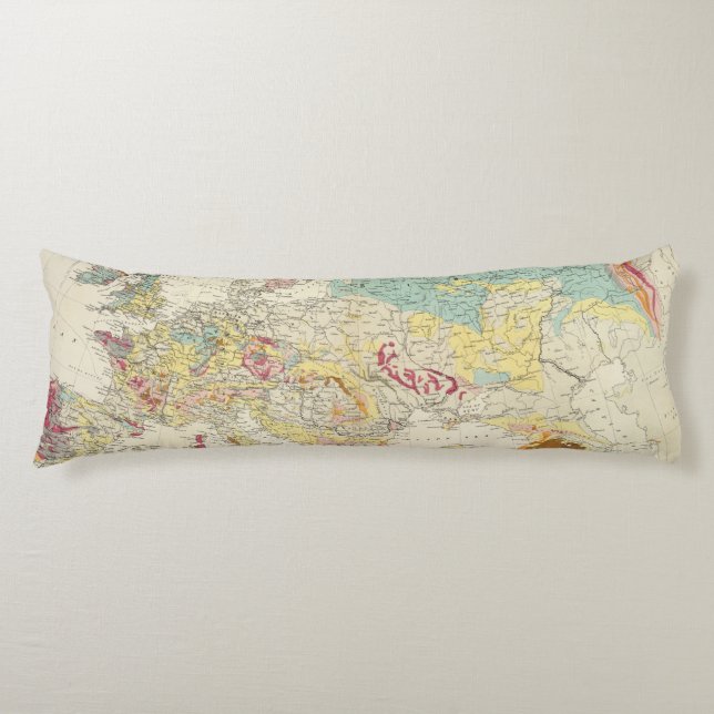 Geological map Europe Body Cushion (Front)