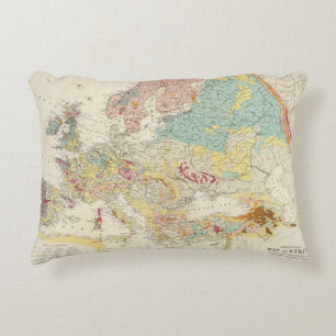 Geological map Europe Decorative Cushion