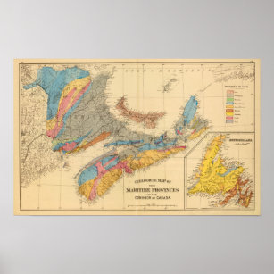 Geological map, Maritime Provinces Poster