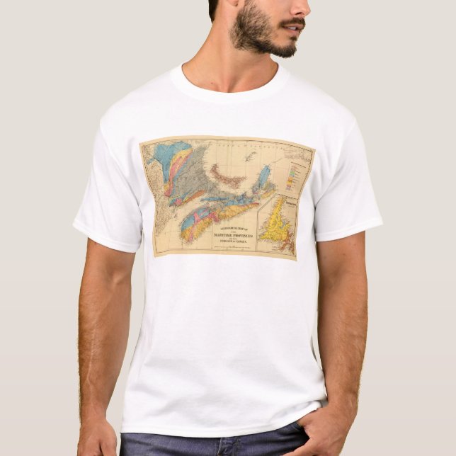 Geological map, Maritime Provinces T-Shirt (Front)