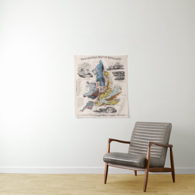 Geological Map of England Tapestry (In Situ)