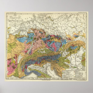 Geological map of Germany Poster