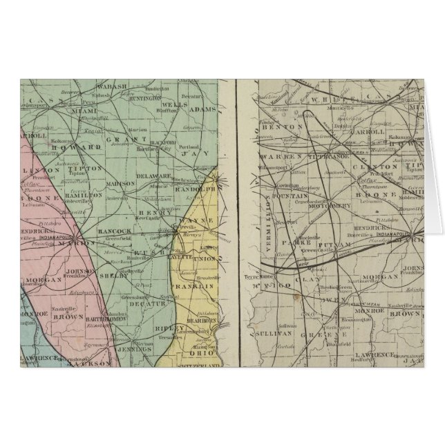 Geological map of Indiana (Front Horizontal)
