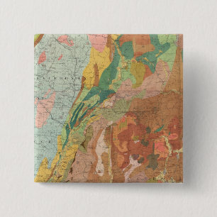 Geological Map of New Hampshire 15 Cm Square Badge