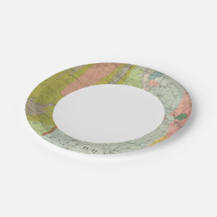 Geological Map of New Hampshire 3 Paper Plate