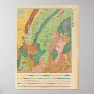 Geological Map of New Hampshire 5 Poster