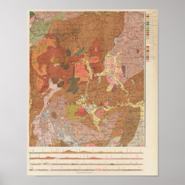 Geological Map of New Hampshire Poster (Front)