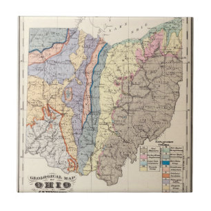 Geological map of Ohio Tile