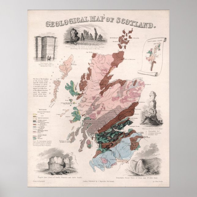 Geological Map of Scotland Poster (Front)