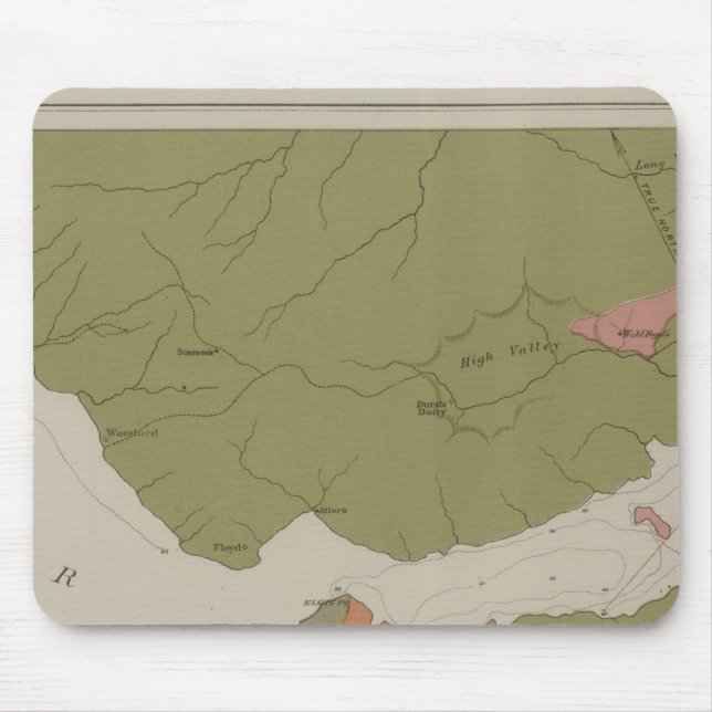 Geological Map of the Clear Lake District Mouse Pad (Front)