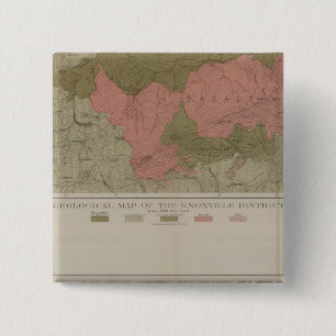 Geological Map of the Knoxville District 15 Cm Square Badge
