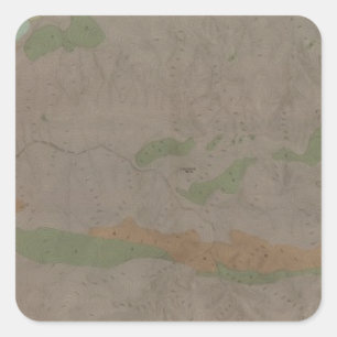 Geological Map of the New Almaden Mining District Square Sticker