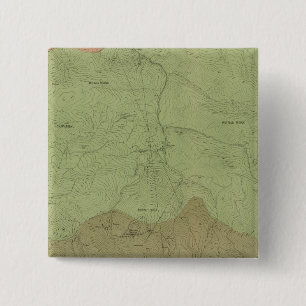 Geological Map of the New Idria District 15 Cm Square Badge
