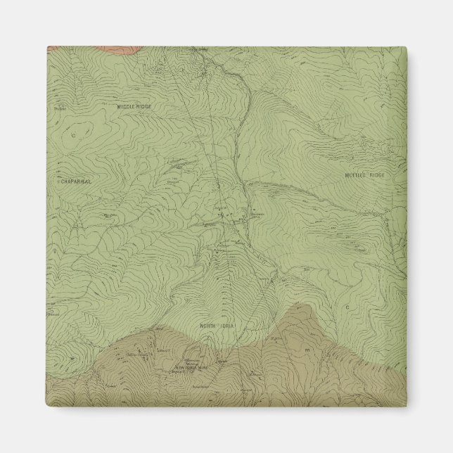 Geological Map of the New Idria District Magnet (Front)