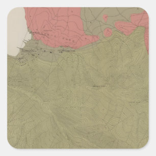 Geological Map of the Sulphur Bank District Square Sticker