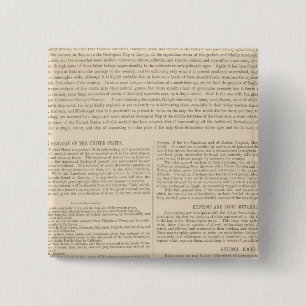Geological Map of the United States 2 15 Cm Square Badge