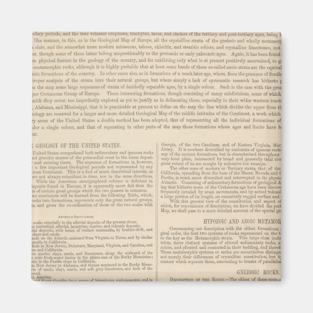 Geological Map of the United States 2 Magnet (Front)