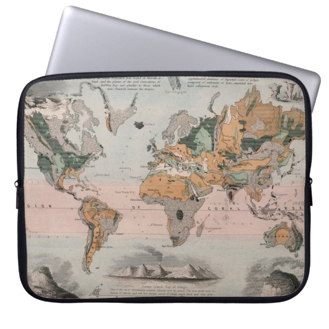Geological Map of the World Laptop Sleeve (Front)
