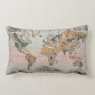 Geological Map of the World Lumbar Cushion