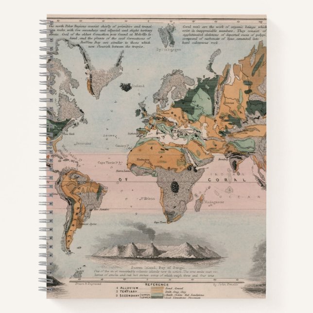 Geological Map of the World Notebook (Front)