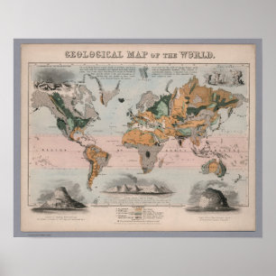Geological Map of the World Poster