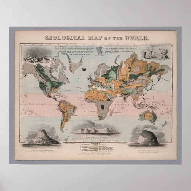 Geological Map of the World Poster (Front)