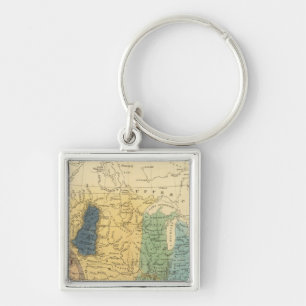 Geological map of United States Key Ring