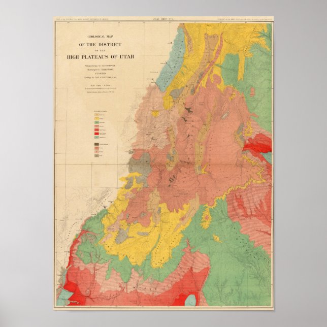 Geological map of Utah Poster (Front)