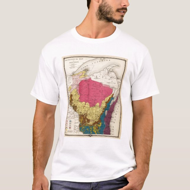 Geological map of Wisconsin T-Shirt (Front)