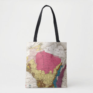 Geological map of Wisconsin Tote Bag