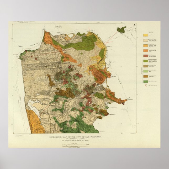 Geological map San Francisco Poster (Front)