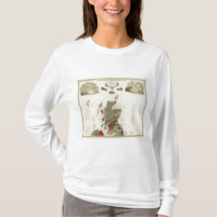Geological, palaeontological map British Islands T-Shirt