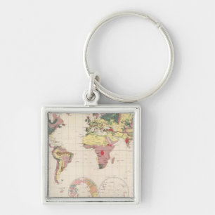 Geological structure of globe key ring