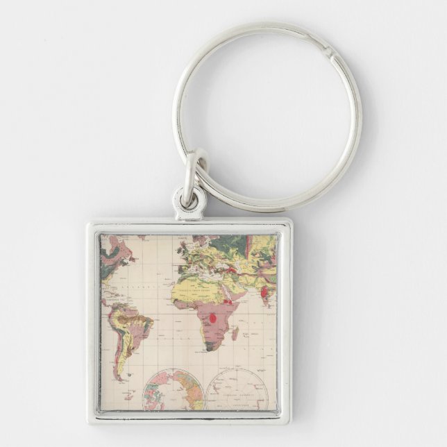 Geological structure of globe key ring (Front)