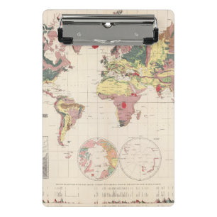 Geological structure of globe mini clipboard