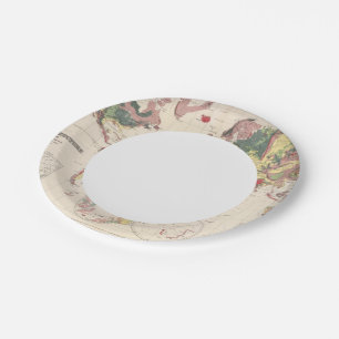 Geological structure of globe paper plate