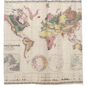 Geological structure of globe shower curtain