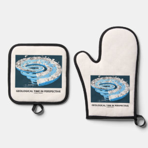 Geological Time In Perspective (Earth's History) Oven Mitt & Pot Holder Set