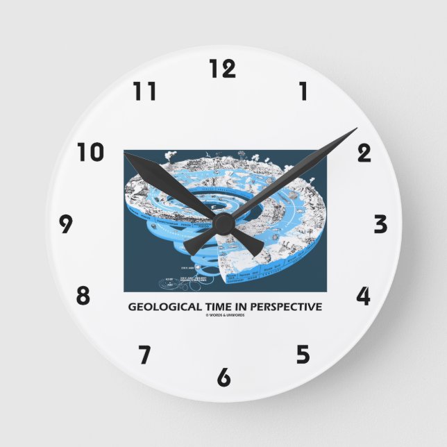 Geological Time In Perspective (Earth's History) Round Clock (Front)
