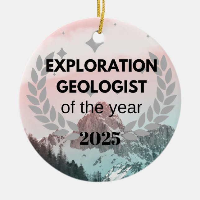 Geologist Ceramic Ornament (Front)