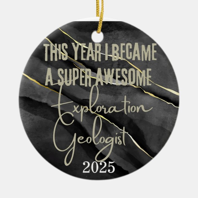 Geologist Ceramic Ornament (Front)