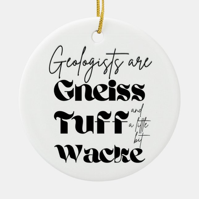 Geologist Ceramic Ornament (Front)