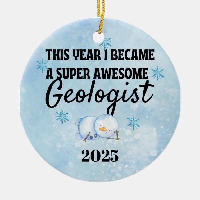 Geologist Ceramic Ornament (Front)