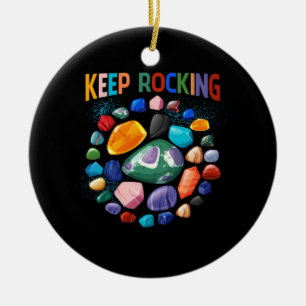 Geologist Colorful Rock Collector Earth Scientist  Ceramic Ornament
