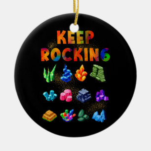 Geologist Colourful Rock Collector Earth Scientist Ceramic Ornament