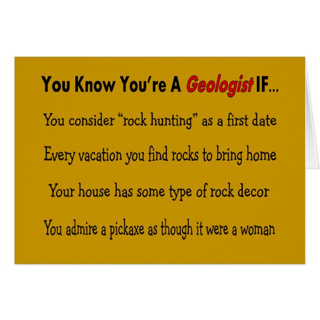 Geologist Gifts "You Know You're A Geologist IF.." (Front Horizontal)