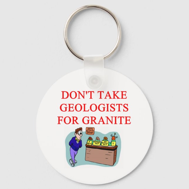 geologist joke key ring (Front)