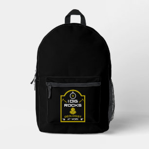 Geologists Funny Gifts For Geologists Geology Printed Backpack