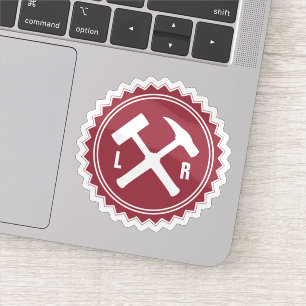 Geologist's Hammer Logo with your Initials on a